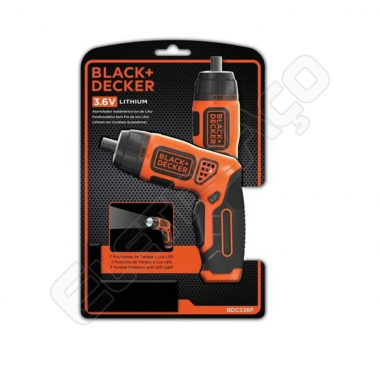 PARAFUSADEIRA A BATERIA 3.6V BLACK & DECKER (REF. BDCS36F-BR