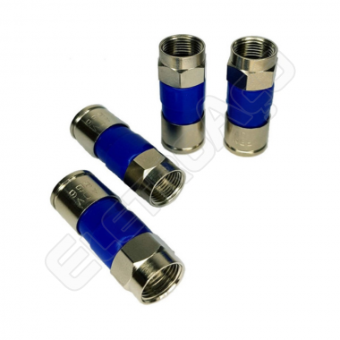 CONECTOR COMPRESSÃO RG-06 AZUL