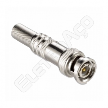 CONECTOR BNC MACHO SOLDA E MOLA