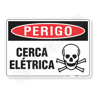 PLACA PERIGO CERCA ELETR PV GRANDE