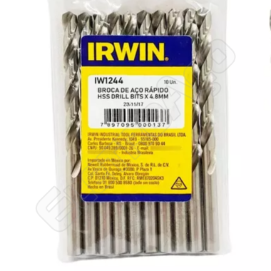 BROCA DE AÇO RAPIDO 4.8MM - IRWIN