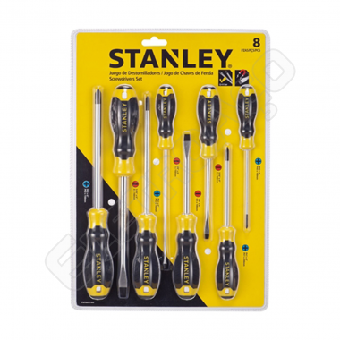 KIT CHAVE DE FENDAS STANLEY JOGO 8 CHV.EMBOR. STMT66675-840