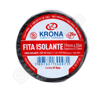 FITA ISOLANTE ANTI-CHAMA C/CELOF.19MM X  5M KRONA