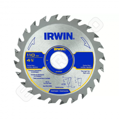 DISCO DE CORTE P/MAD 7.1/4 X 18D X 20MM IRWIN (REF. IW14106)