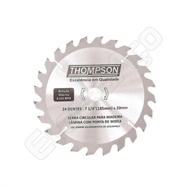 DISCO DE CORTE P/MAD 7.1/4 X 24D - THOMPSON (REF. 586)