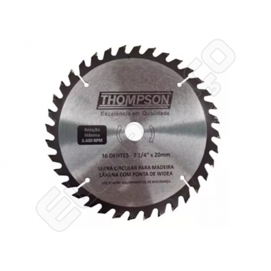 DISCO DE CORTE P/MAD 9.1/4 X 36D - THOMPSON (REF. 1378)